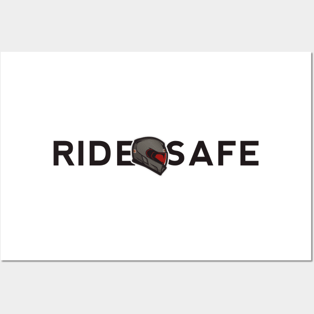 RIDE SAFE BLACK Wall Art by BroxArtworx